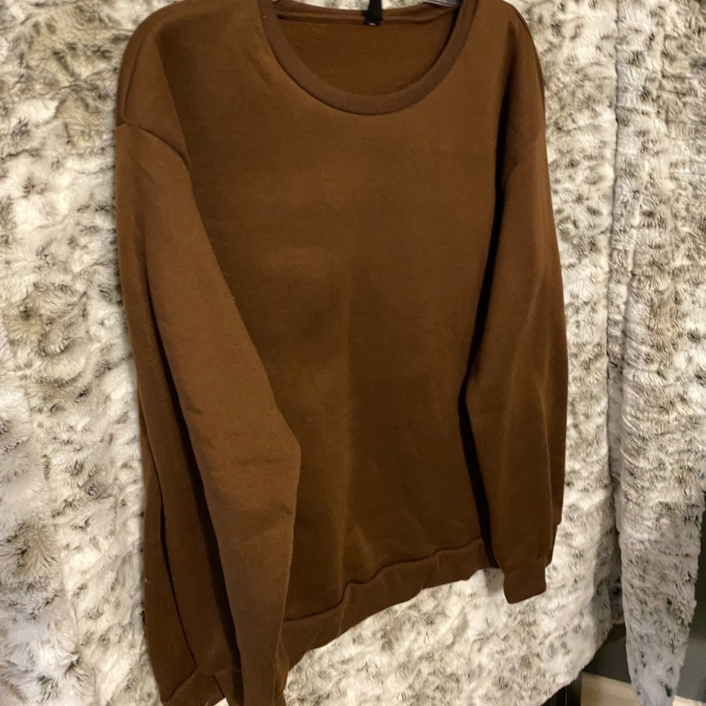 brown crewneck